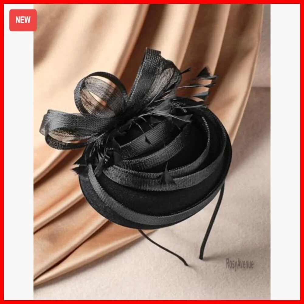 Elegant Feather Fascinator Hat with Dual-Wear Clip and Headband for Special